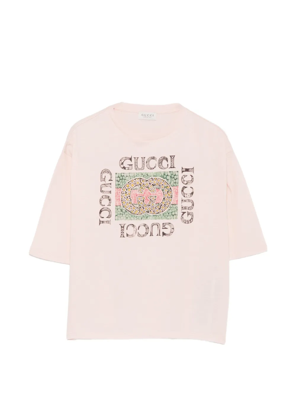 Gucci Kids GG-print T-shirt Roze