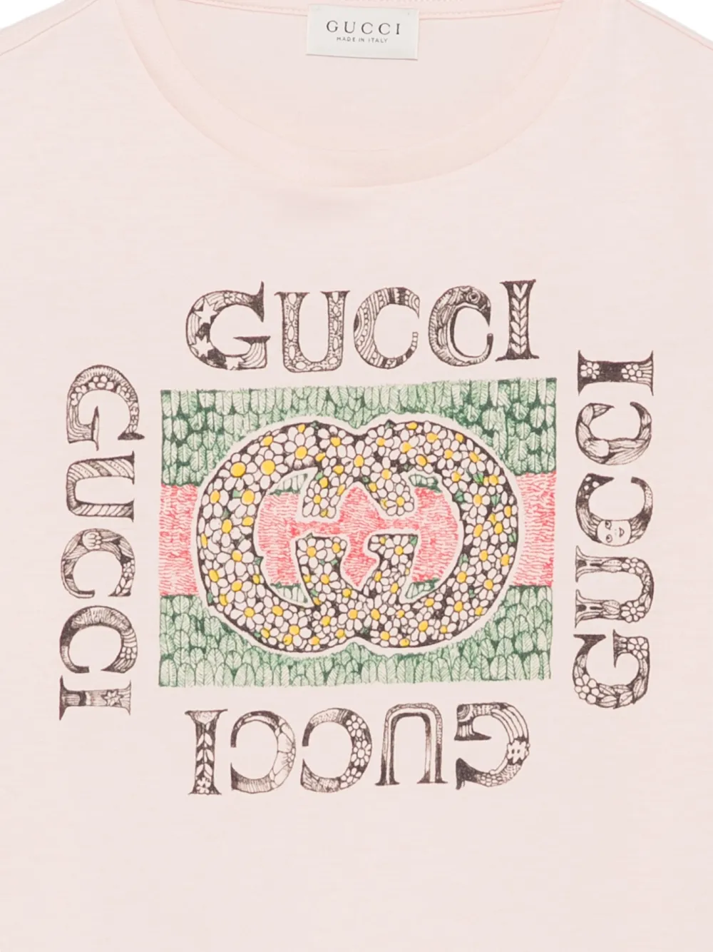 Gucci Kids GG-print T-shirt Roze