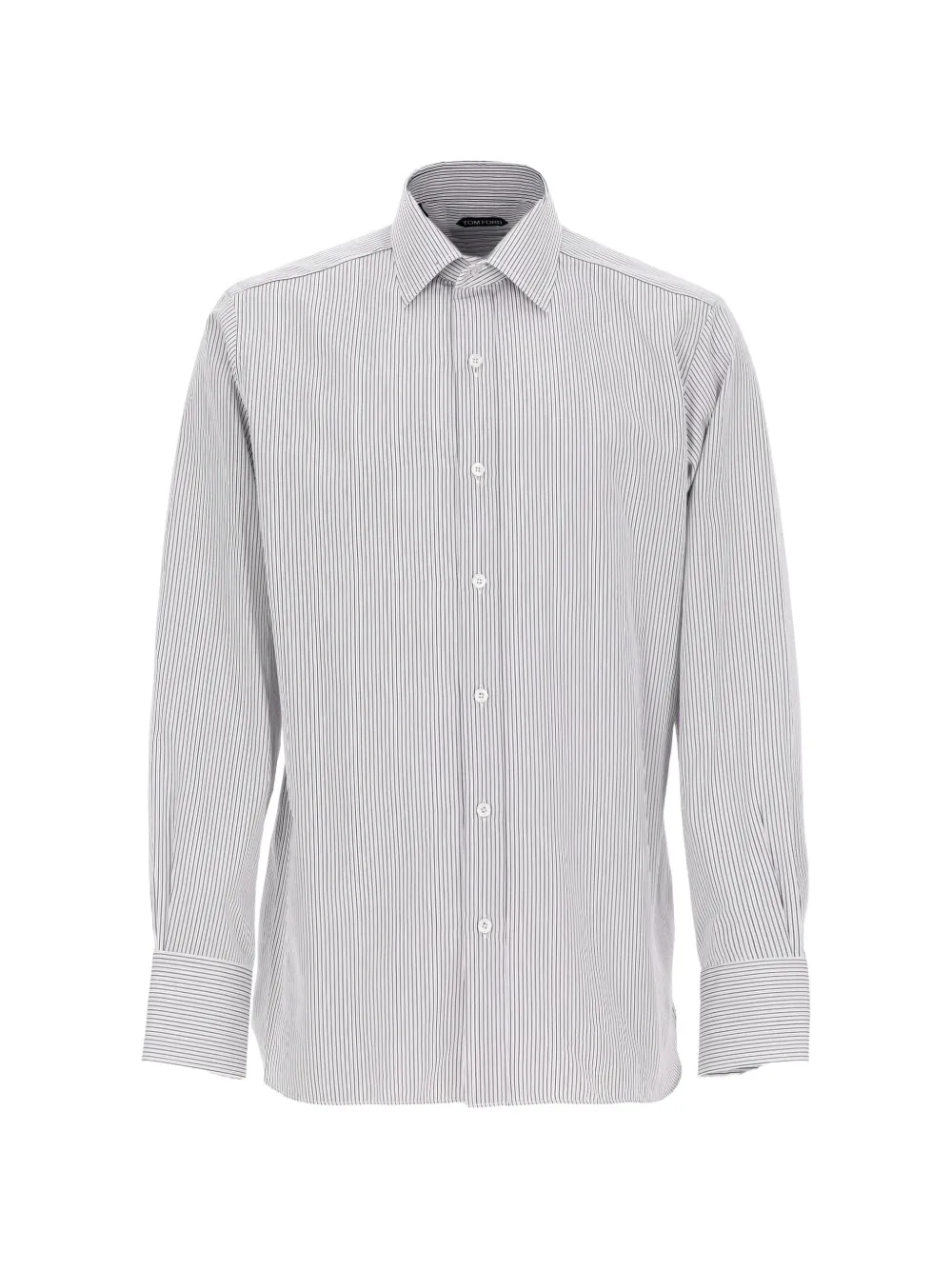 TOM FORD vertical-stripe long-sleeve shirt - Bianco