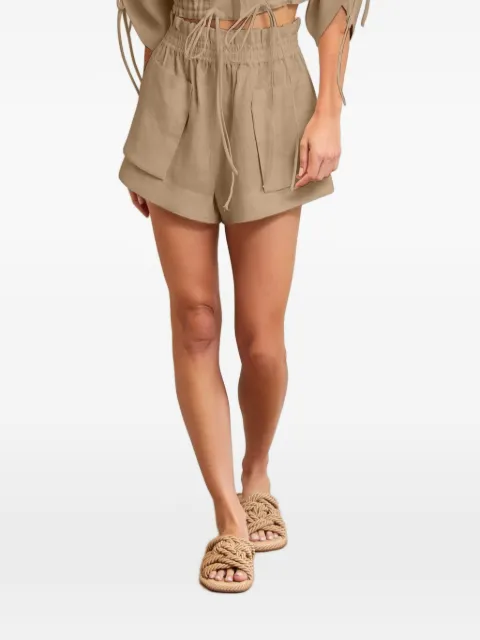HEVRON Mira elasticated-waist patch-pocket shorts