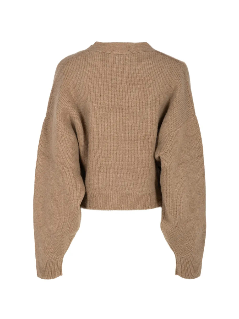 Le Kasha Derios ribgebreid vest met V-hals Beige