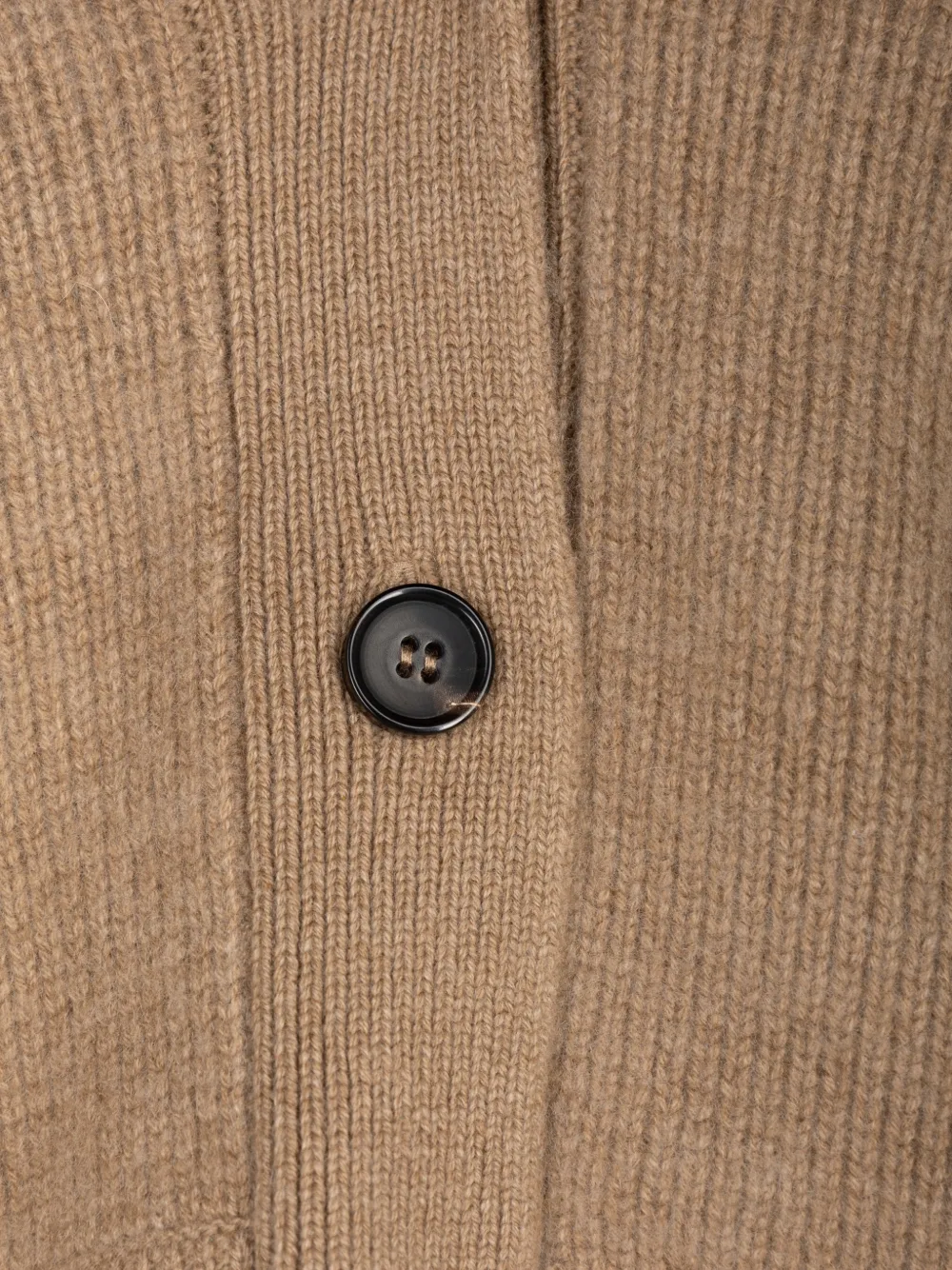 Le Kasha Derios ribgebreid vest met V-hals Beige