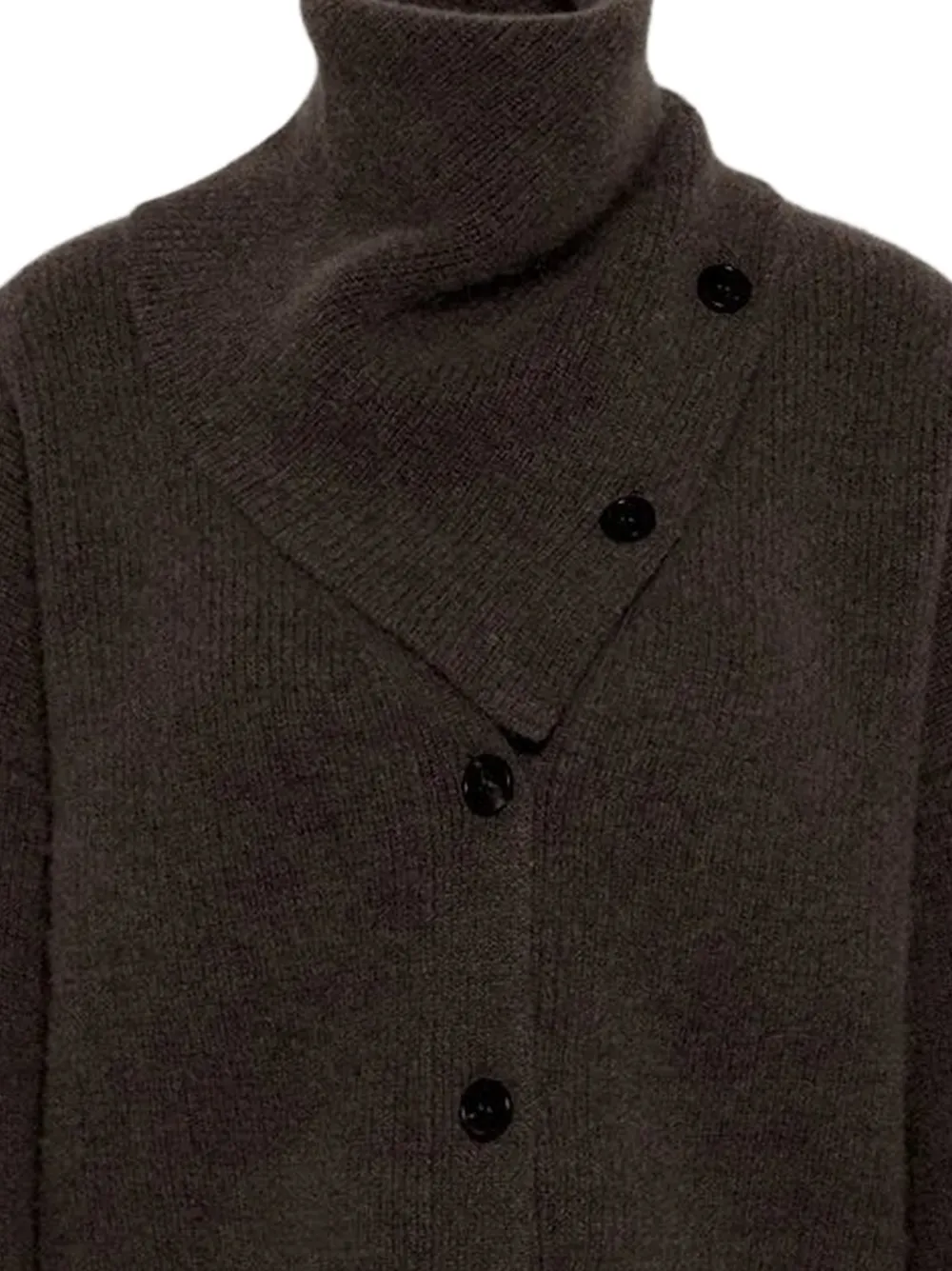 Le Kasha Derios vest met knoopsluiting Bruin