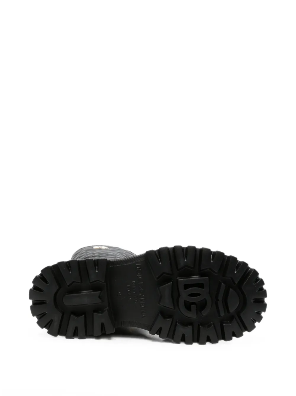 Dolce & Gabbana Kids quilted lace-up boots Zwart