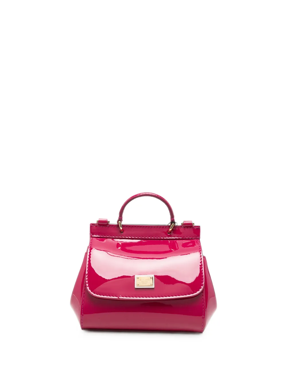 Dolce & Gabbana Kids logo-plaque leather tote bag - Rosa