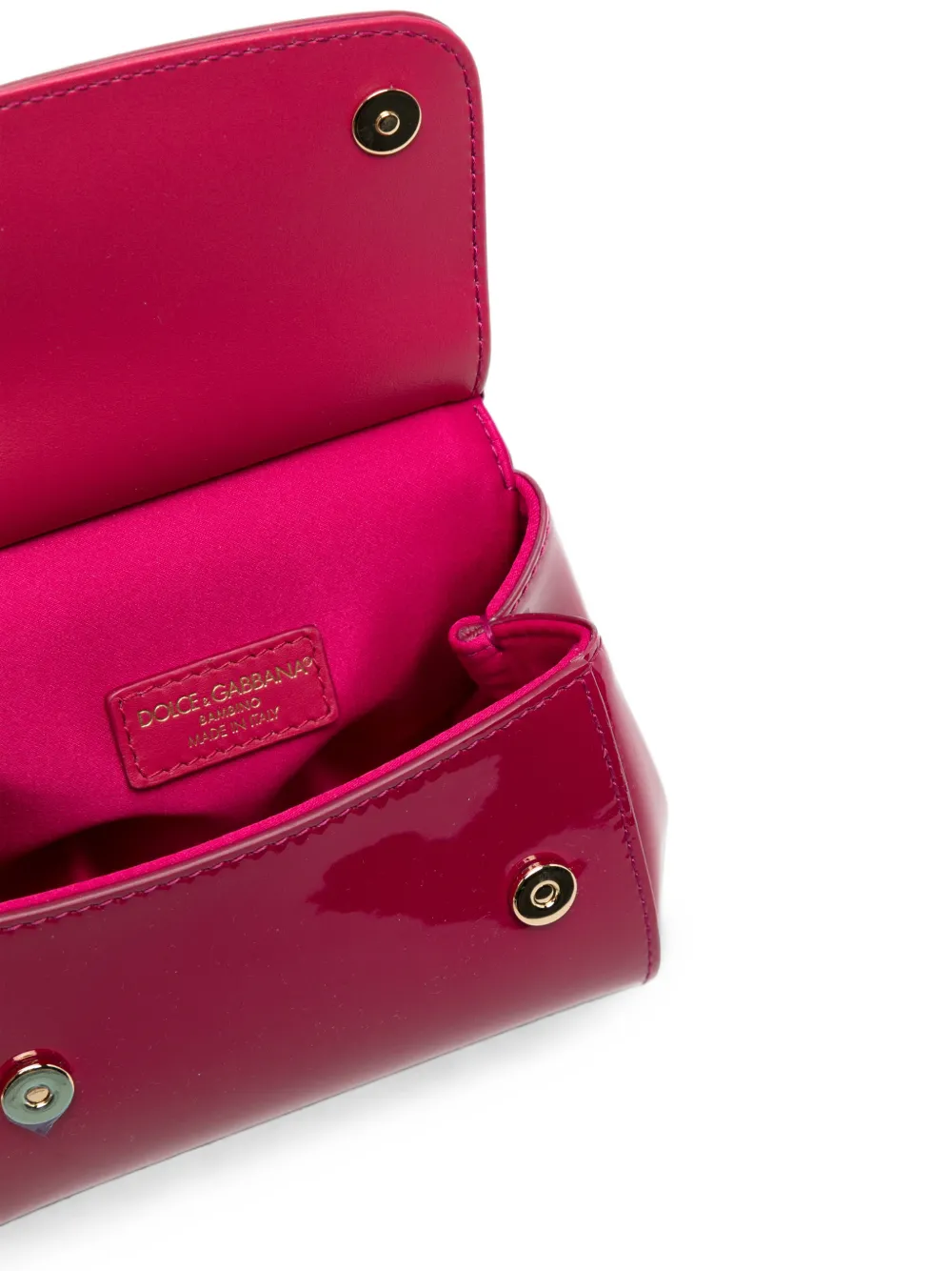 Dolce & Gabbana Kids Leren shopper met logoplakkaat Roze