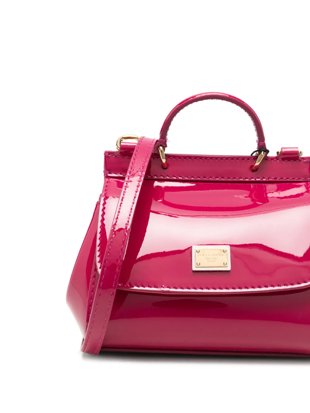 Dolce & Gabbana Kids Leren shopper met logoplakkaat Roze