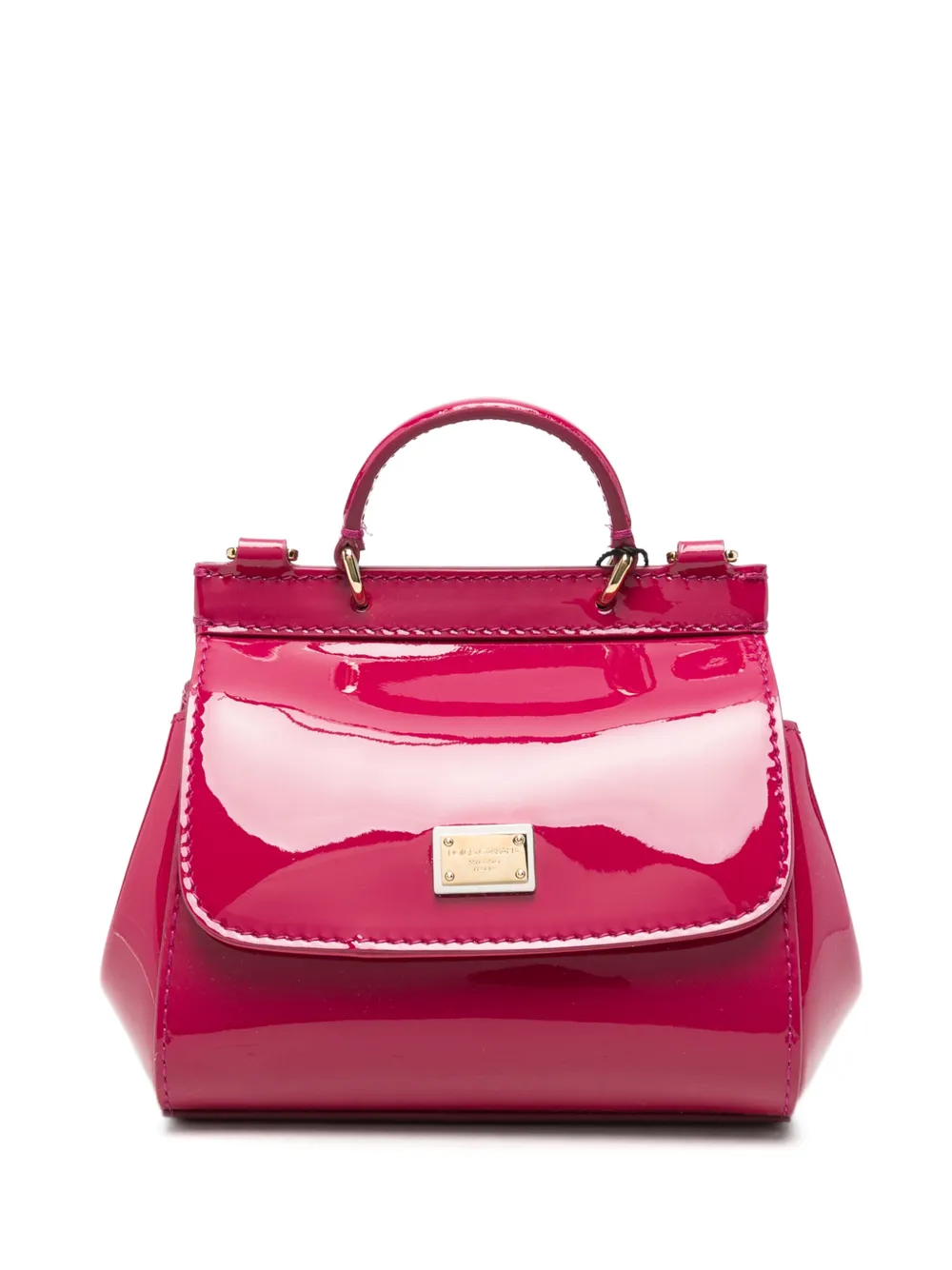 Dolce & Gabbana Kids logo-plaque leather tote bag - Rosa