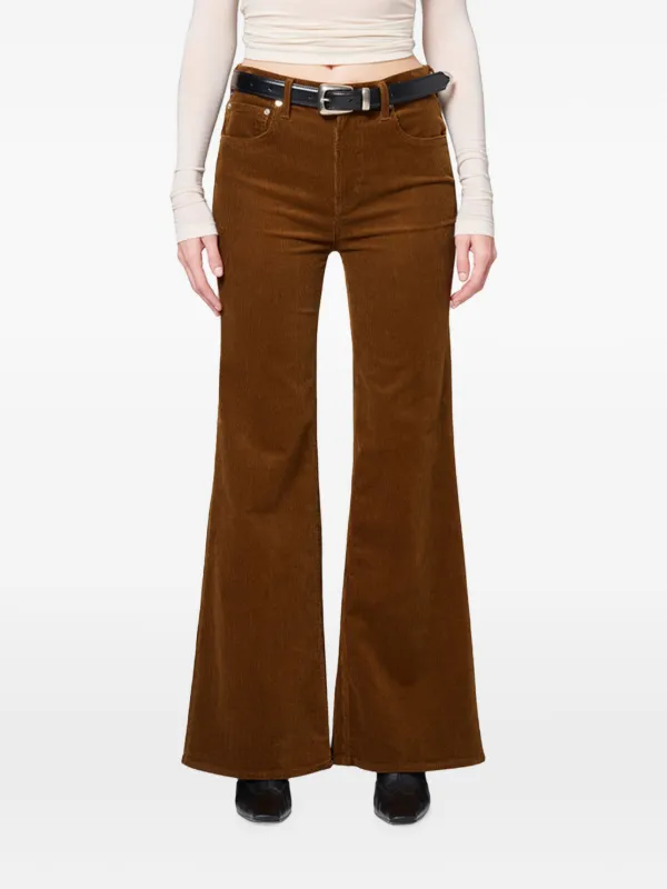 Citizens of Humanity Corduroy Flared Trousers in Brown