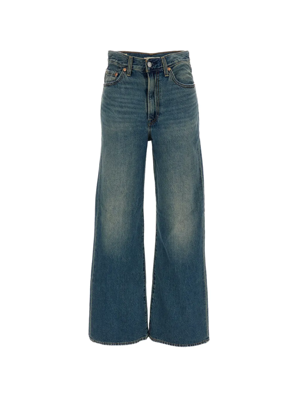 Levi's faded-effect wide-leg jeans - Blu
