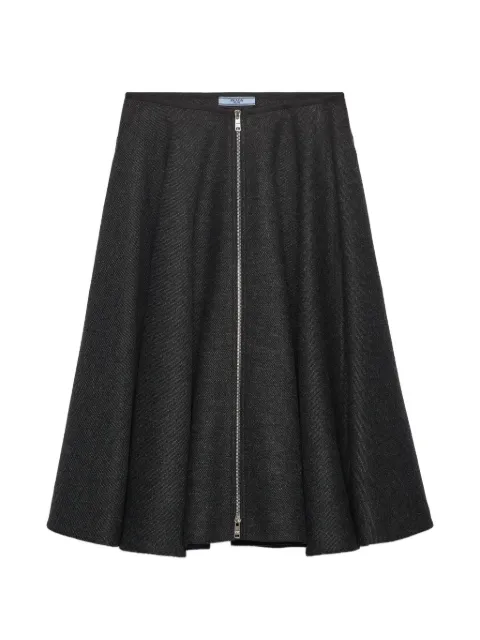 Prada double wool midi-skirt