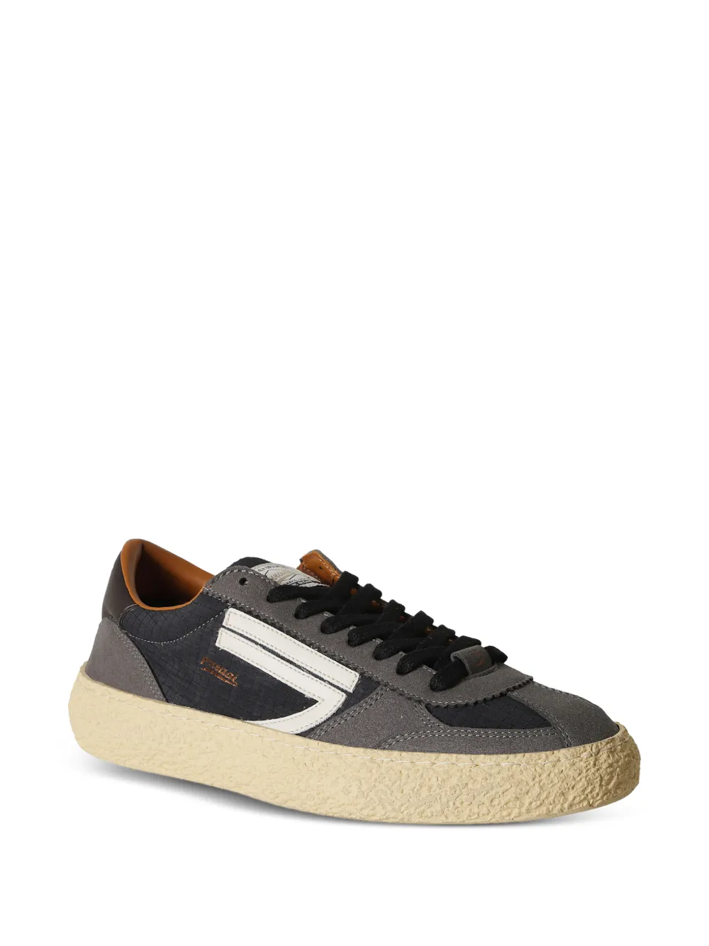 Puraai 1.01 Vintage ripstop sneakers met vlakken Grijs