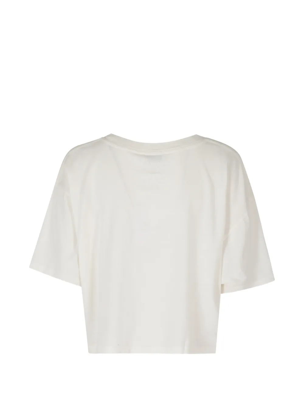 ANINE BING Johnny cropped T-shirt Beige