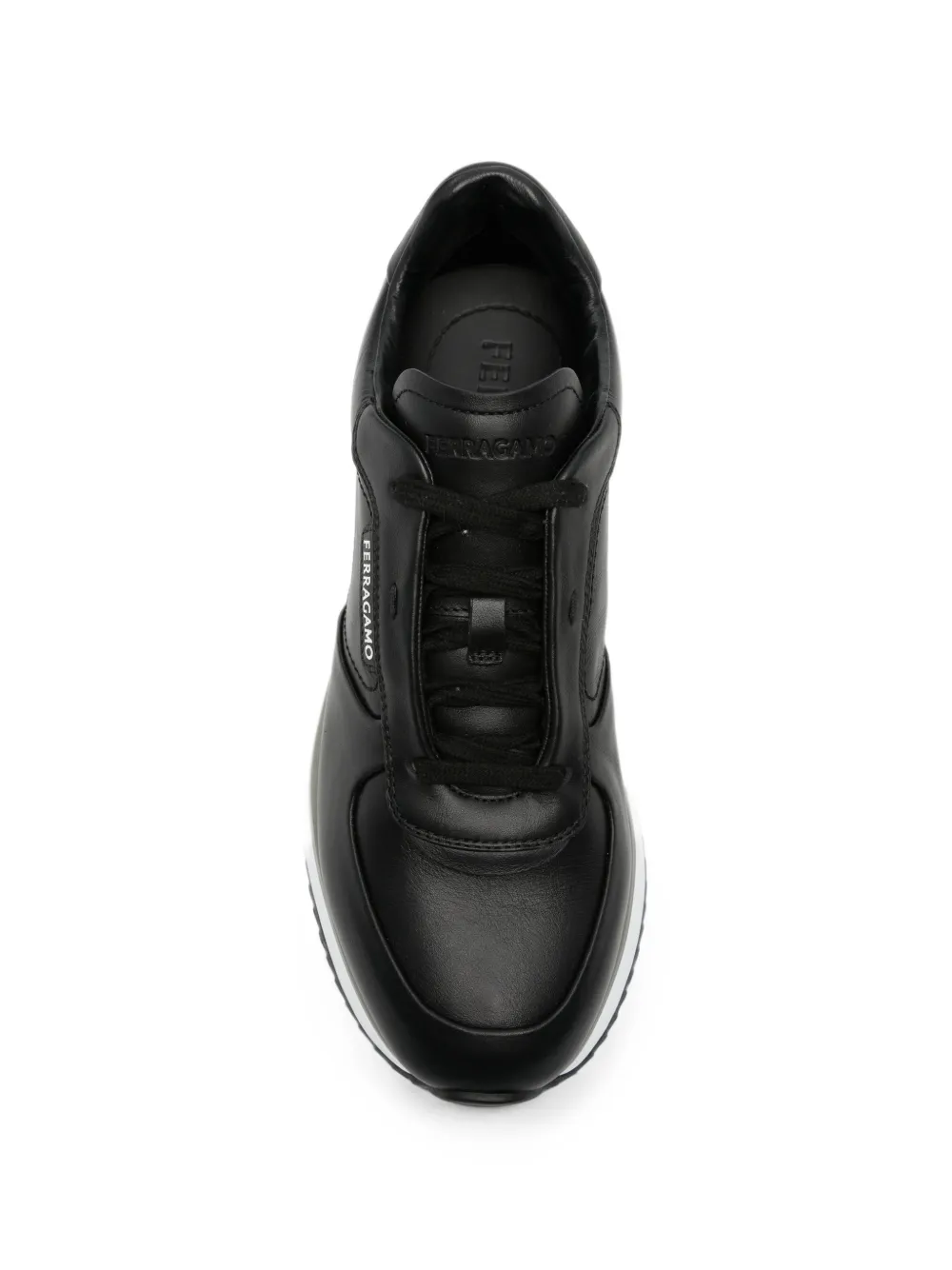 Ferragamo Gancini logo-plaque sneakers Zwart