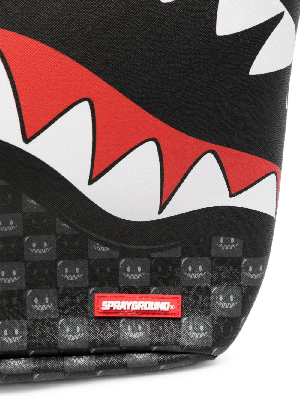 Sprayground Shark Mouth geruite rugzak Zwart