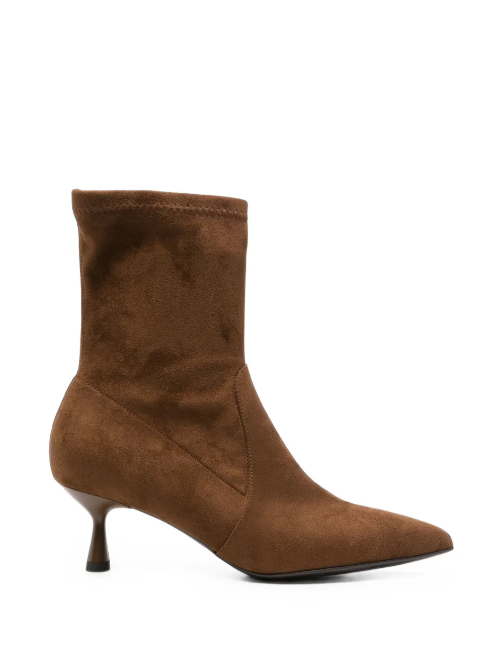 Sergio Levantesi pointed-toe suede-finish ankle boots Bruin