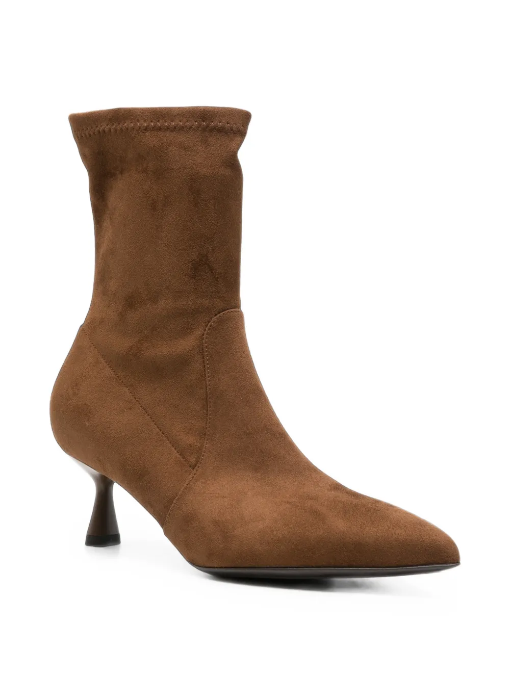 Sergio Levantesi pointed-toe suede-finish ankle boots Bruin