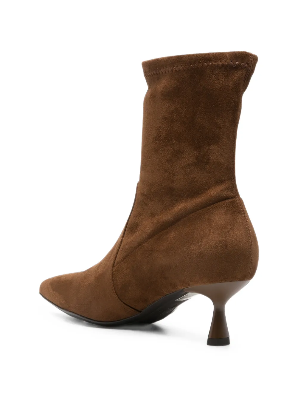 Sergio Levantesi pointed-toe suede-finish ankle boots Bruin