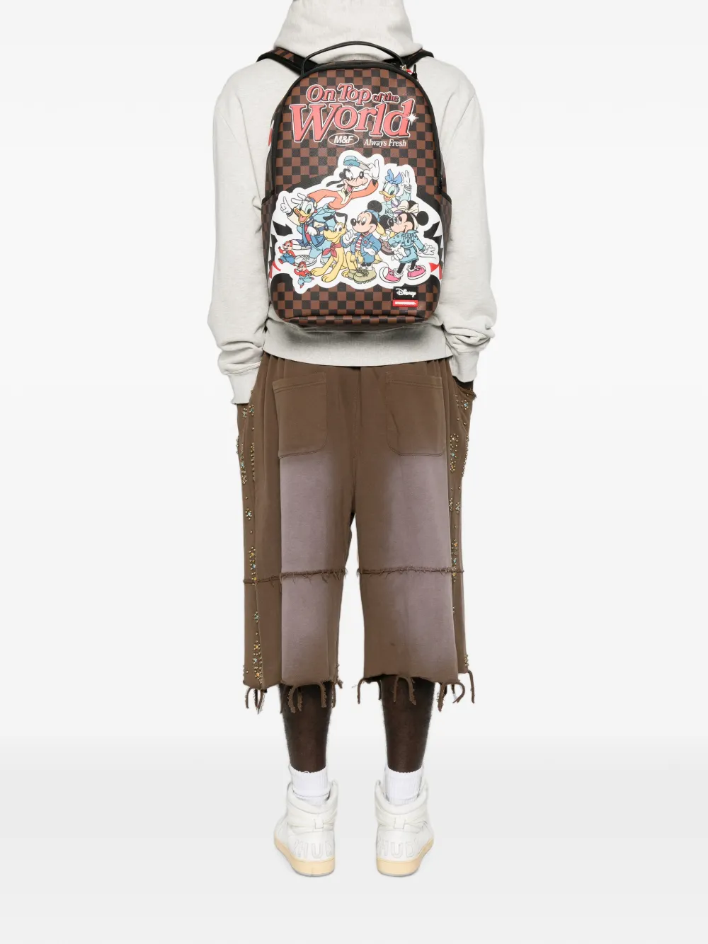 Sprayground Disney Mickey & Friends geruite rugzak Bruin