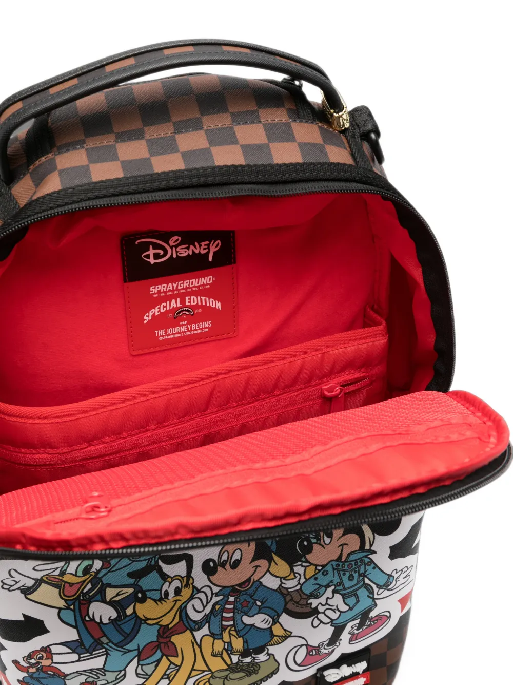 Sprayground Disney Mickey & Friends geruite rugzak Bruin