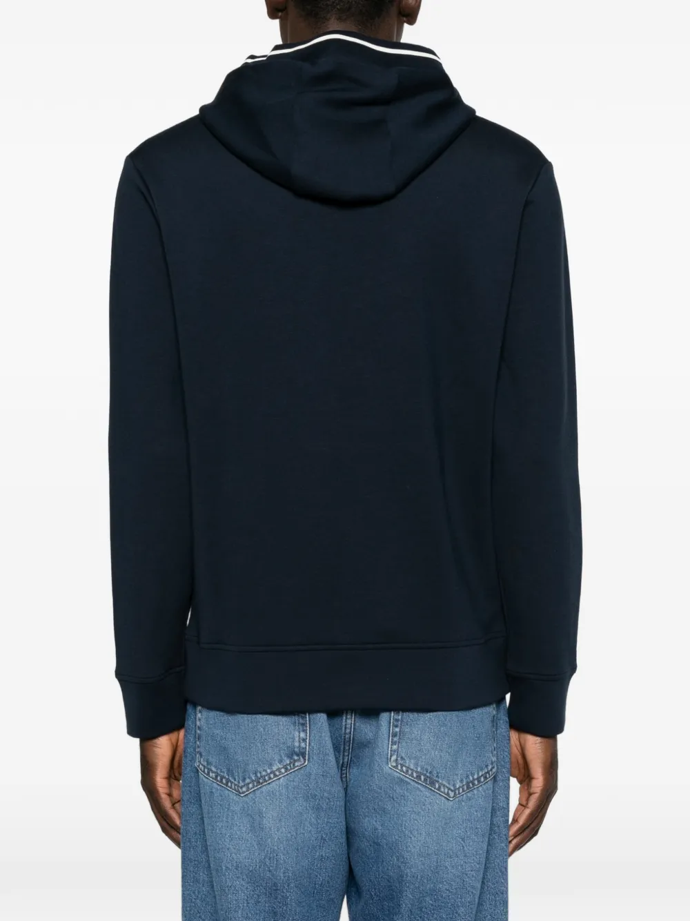 Paul & Shark Hoodie met geborduurd logo en contrasterende afwerking Blauw