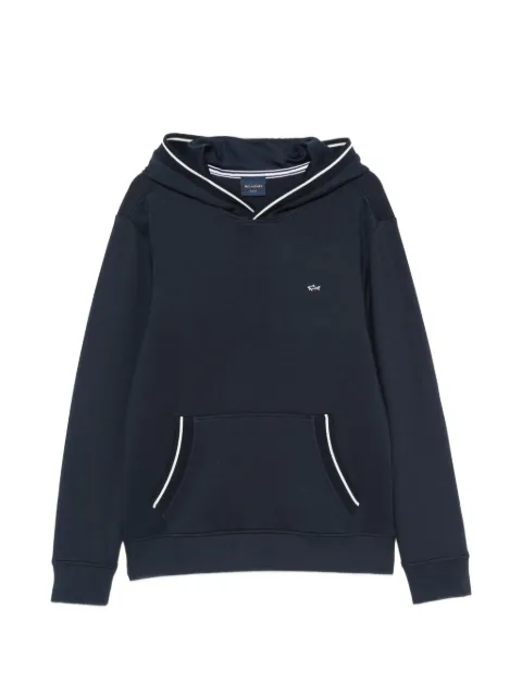Paul & Shark logo-embroidered contrast-trim hoodie