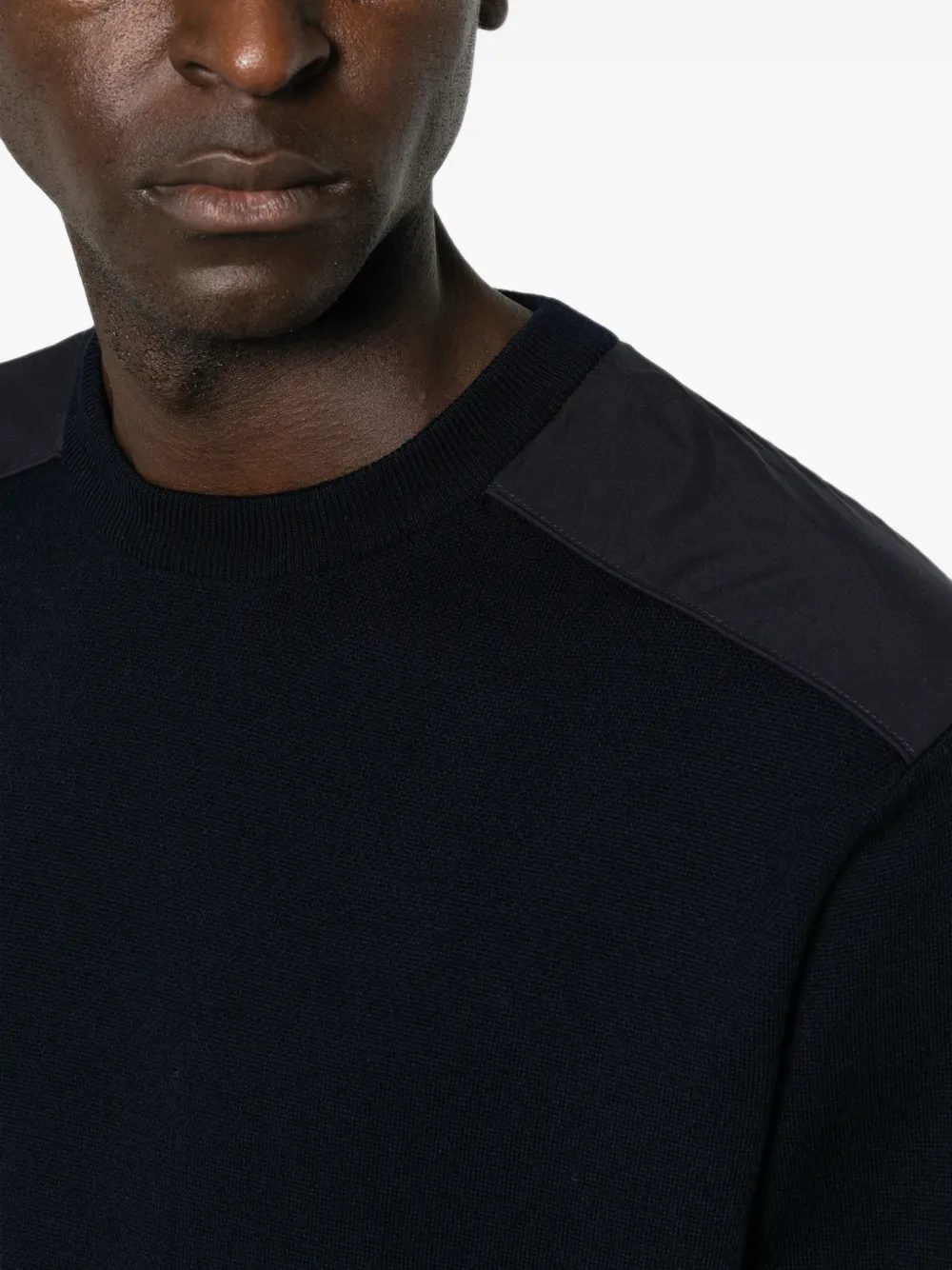 Paul & Shark Wollen trui met vlakken Blauw