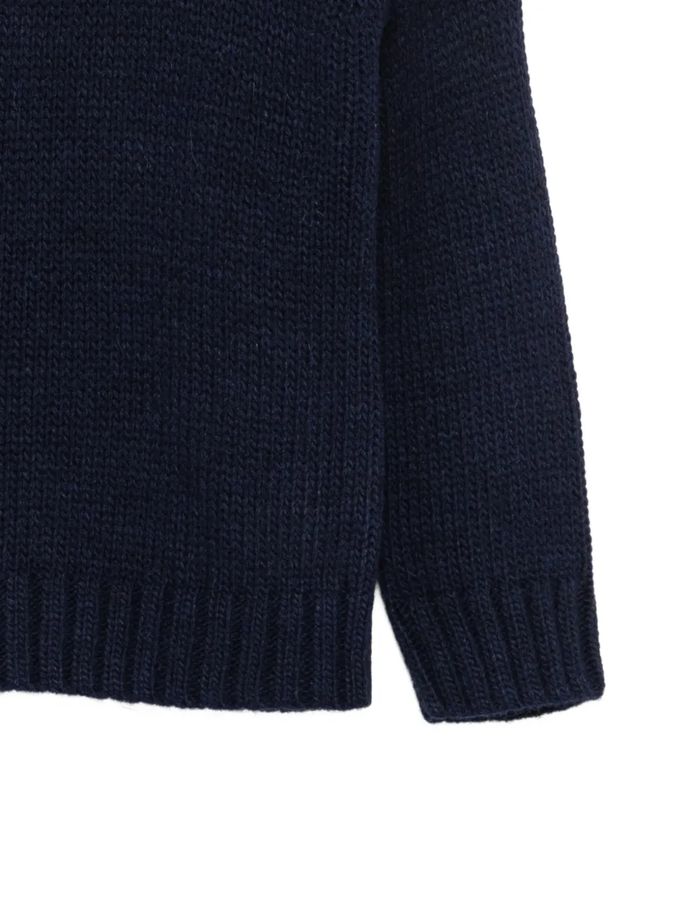 Il Gufo Grofgebreide trui Blauw