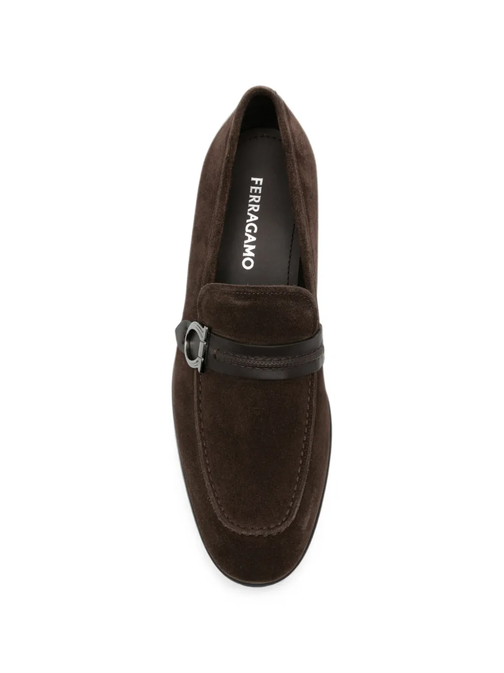 Ferragamo Gancini-plaque suede loafers Bruin
