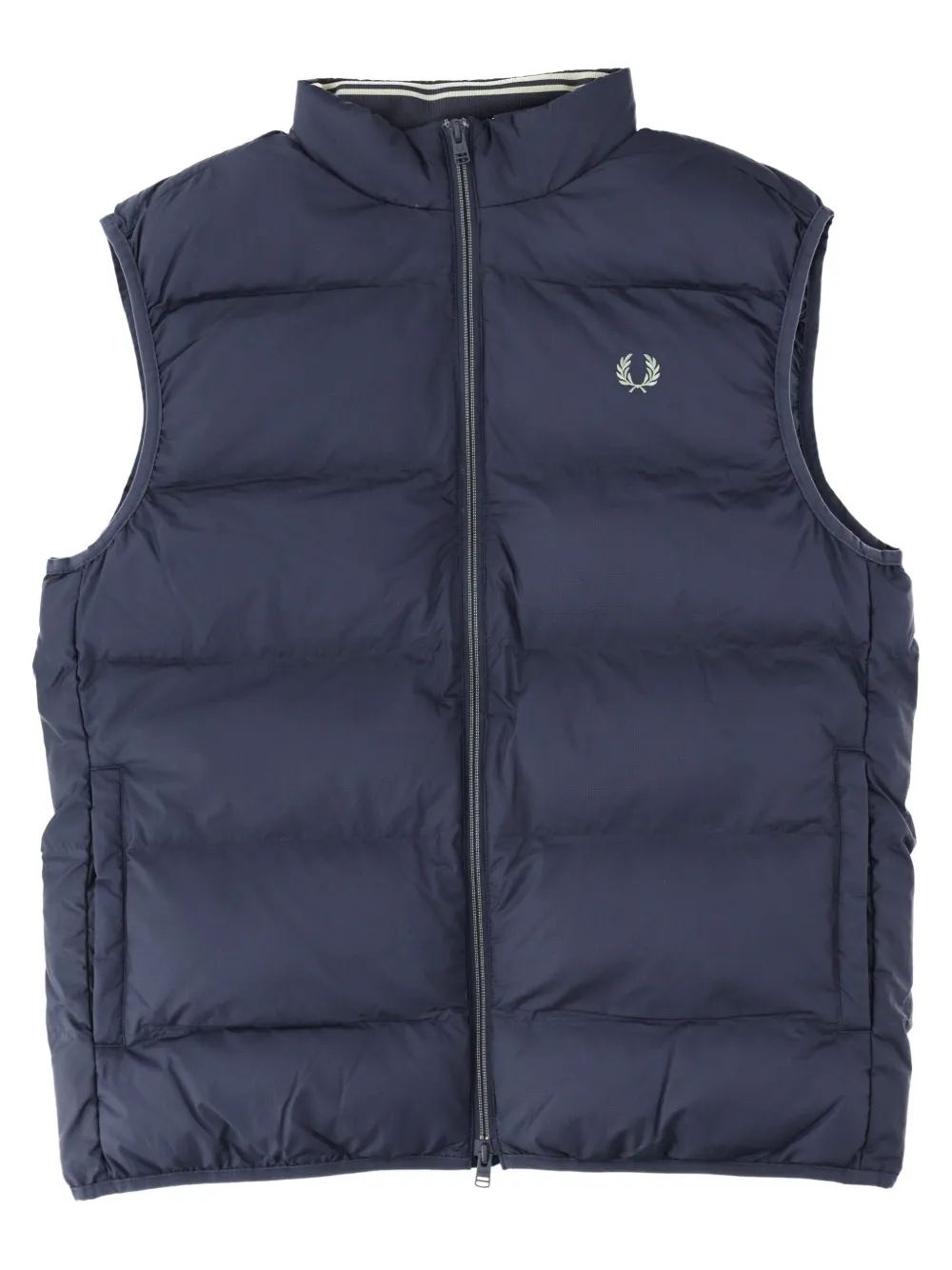 Fred Perry Gewatteerde bodywarmer met geborduurd logo Blauw