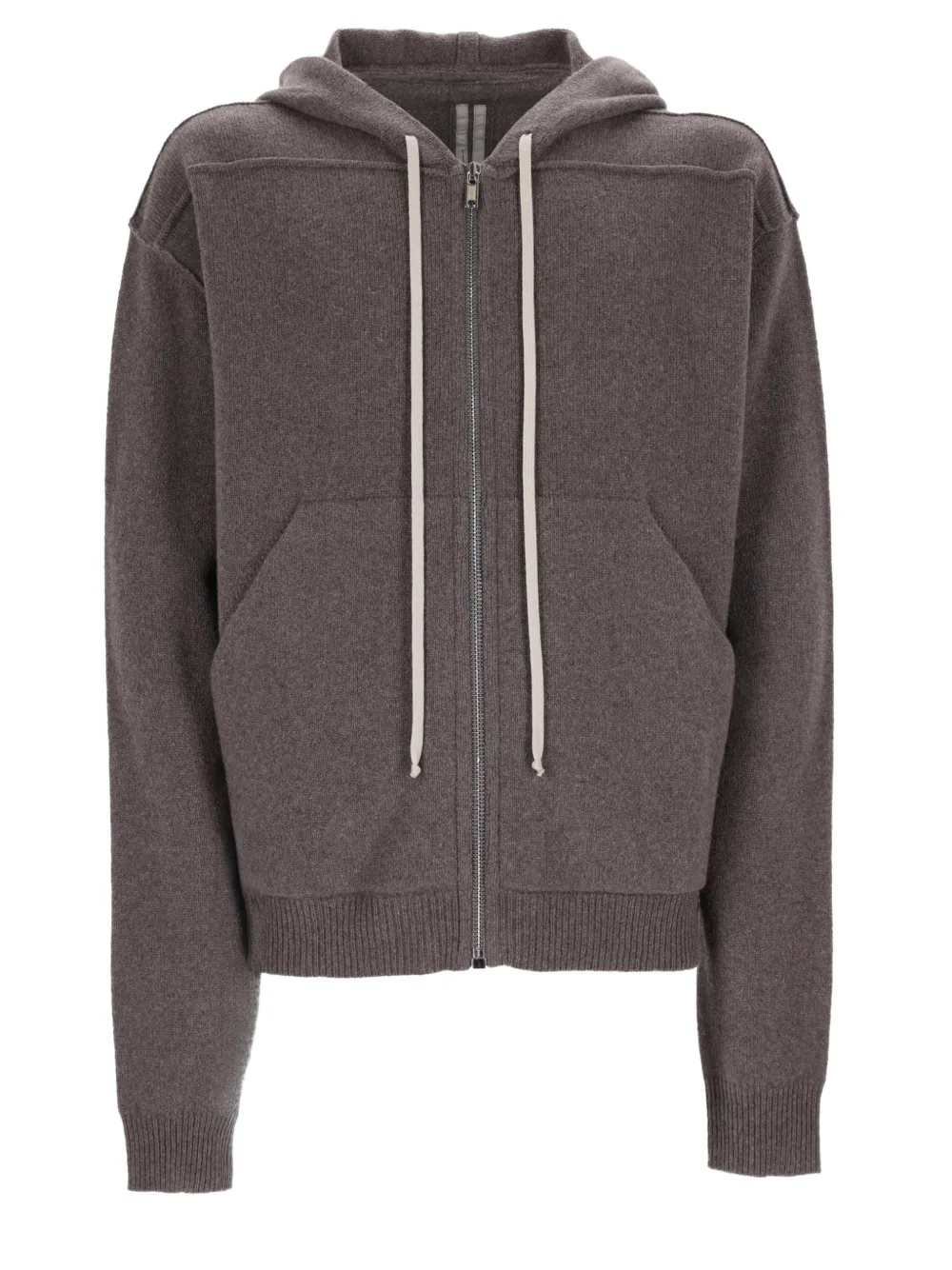 Rick Owens Gebreide hoodie Bruin