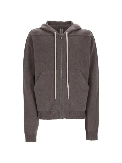 Rick Owens zip-up knit hoodie