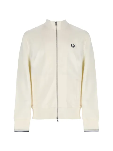 Fred Perry logo-embroidered zip-up sweatshirt