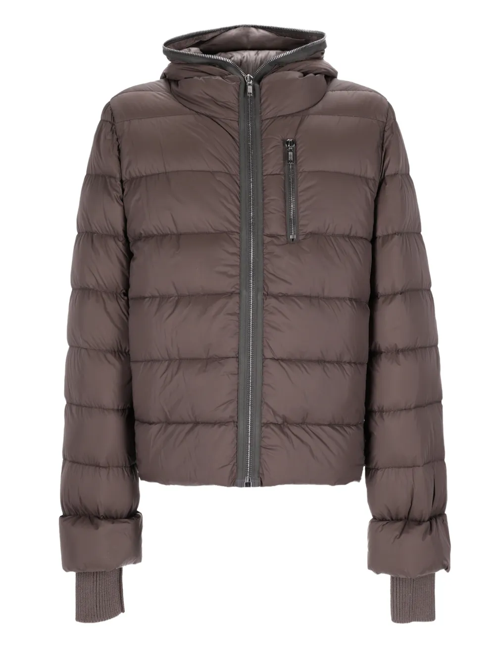 Rick Owens GIMP JKT gewatteerd jack met capuchon Bruin