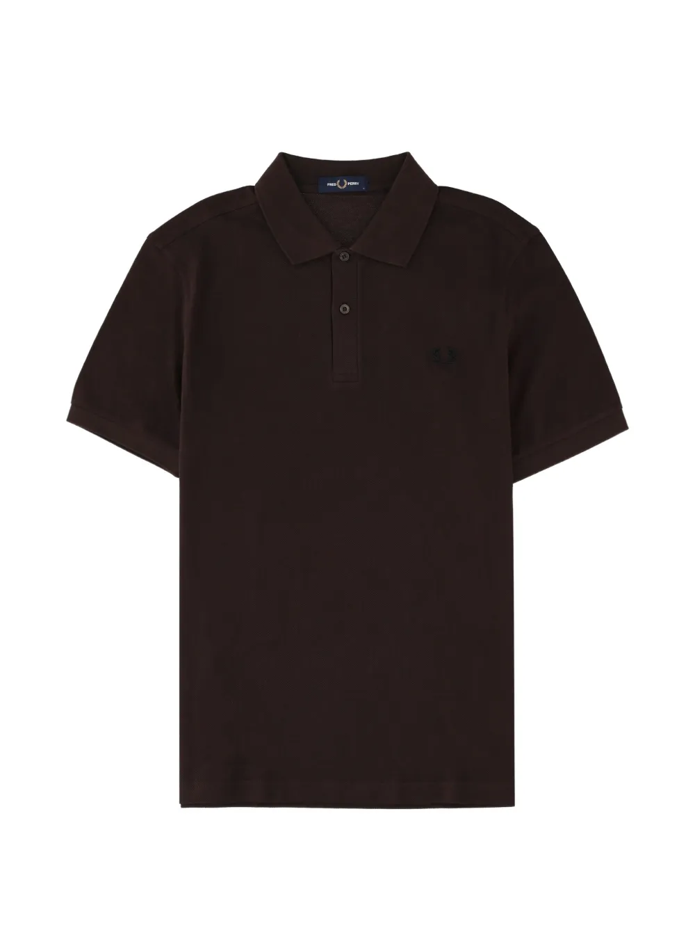 Fred Perry Laurel Wreath Embroidered Polo Shirt In Brown