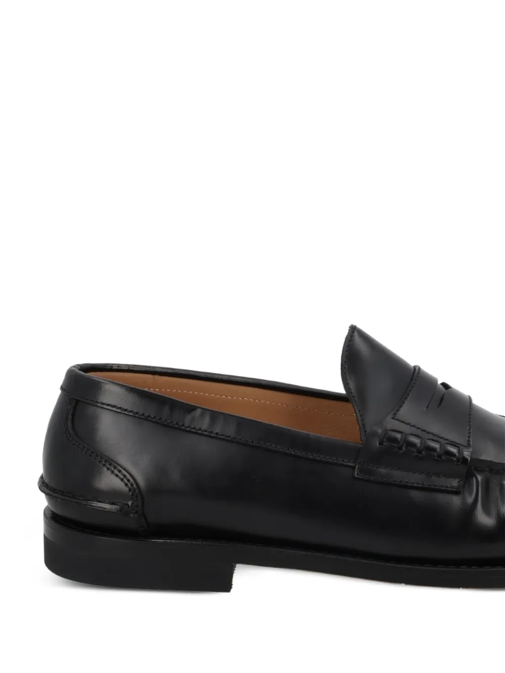Premiata slip-on leather loafers Zwart