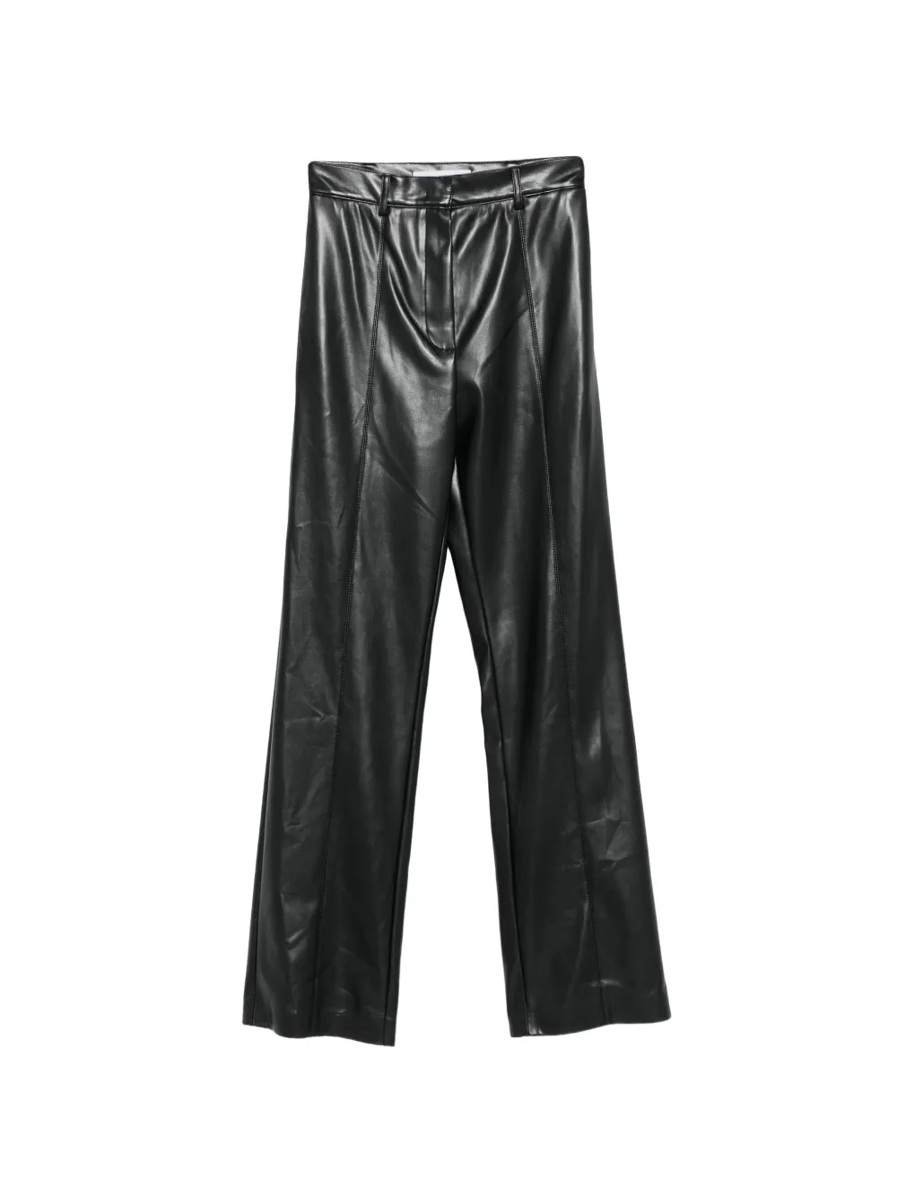 SIMONA CORSELLINI seam-detail faux-leather trousers