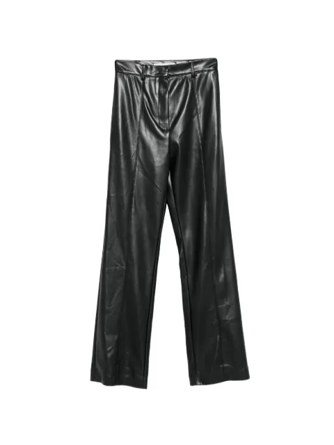 SIMONA CORSELLINI seam-detail faux-leather trousers