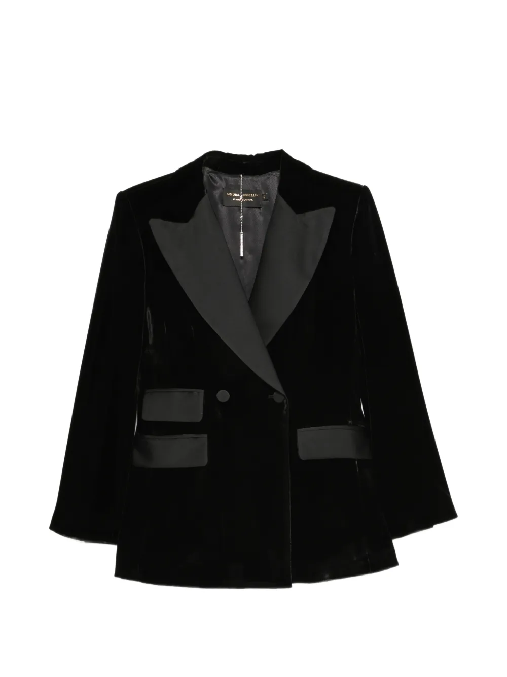 SIMONA CORSELLINI velvet double-breasted blazer