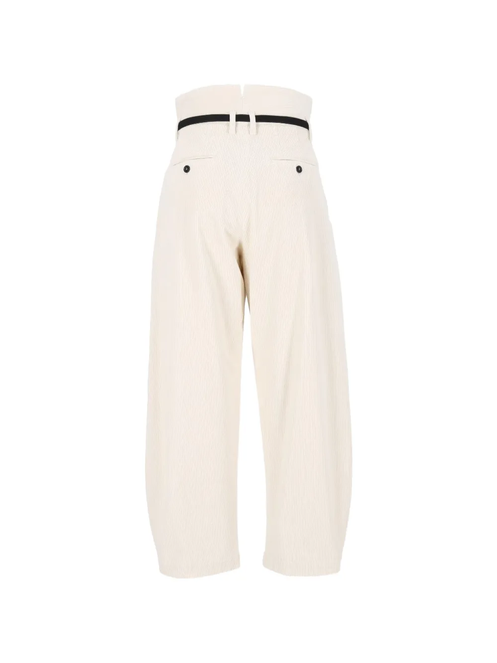 Barena Candiano ribfluwelen broek met ceintuur Beige