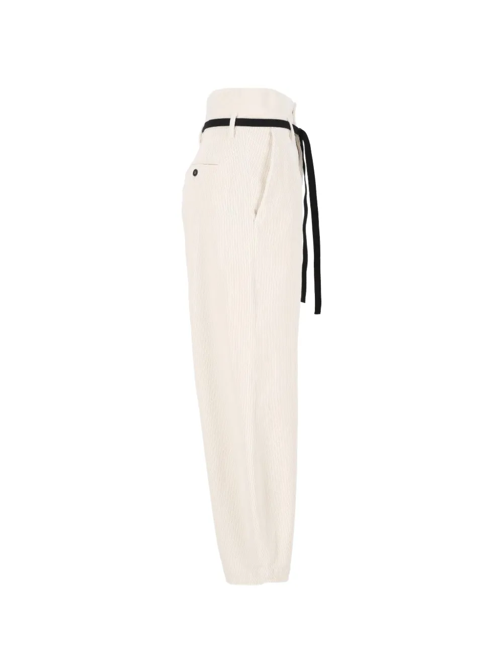 Barena Candiano ribfluwelen broek met ceintuur Beige