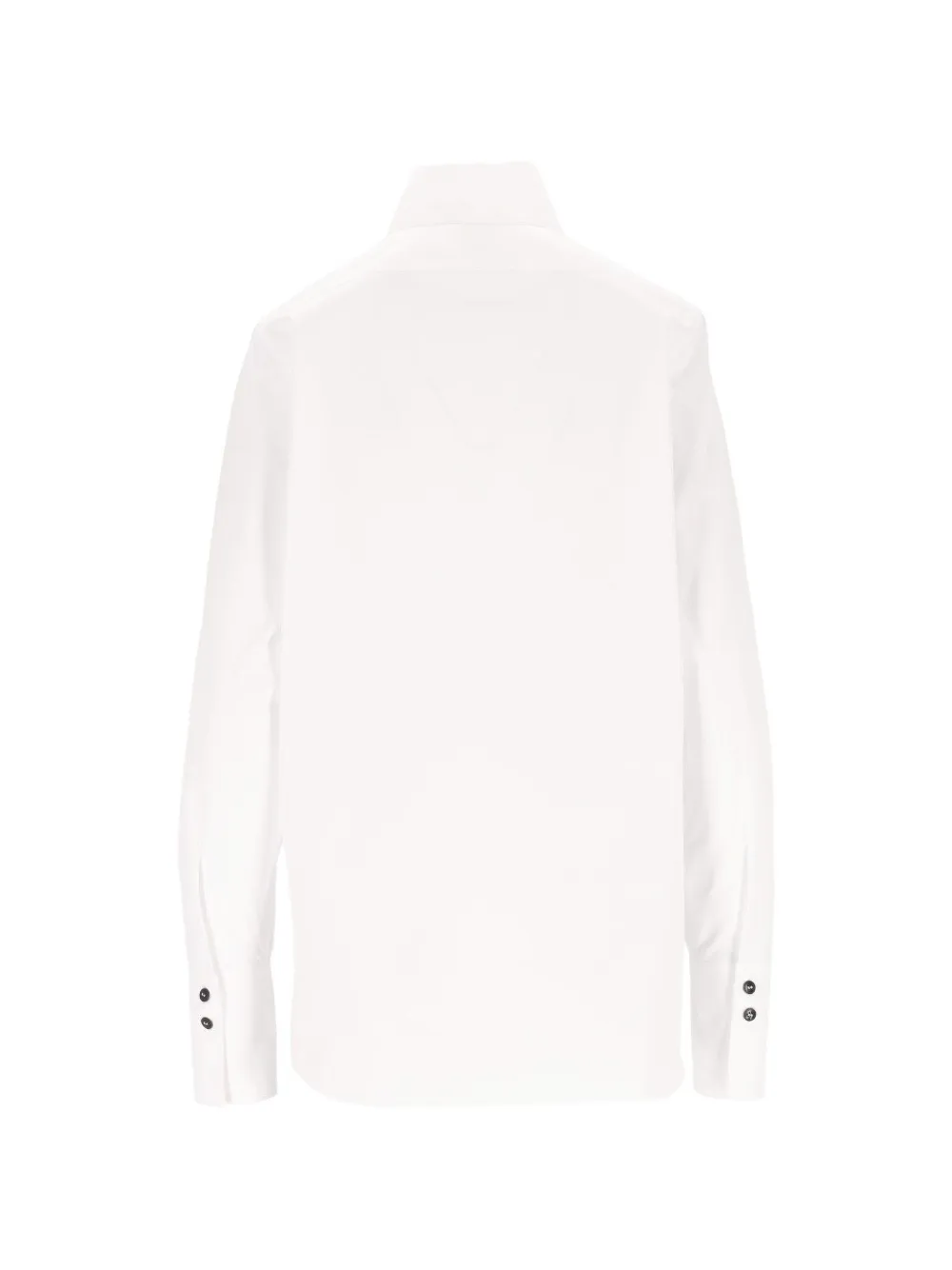 Barena Alvina button-down blouse met hoge hals Wit