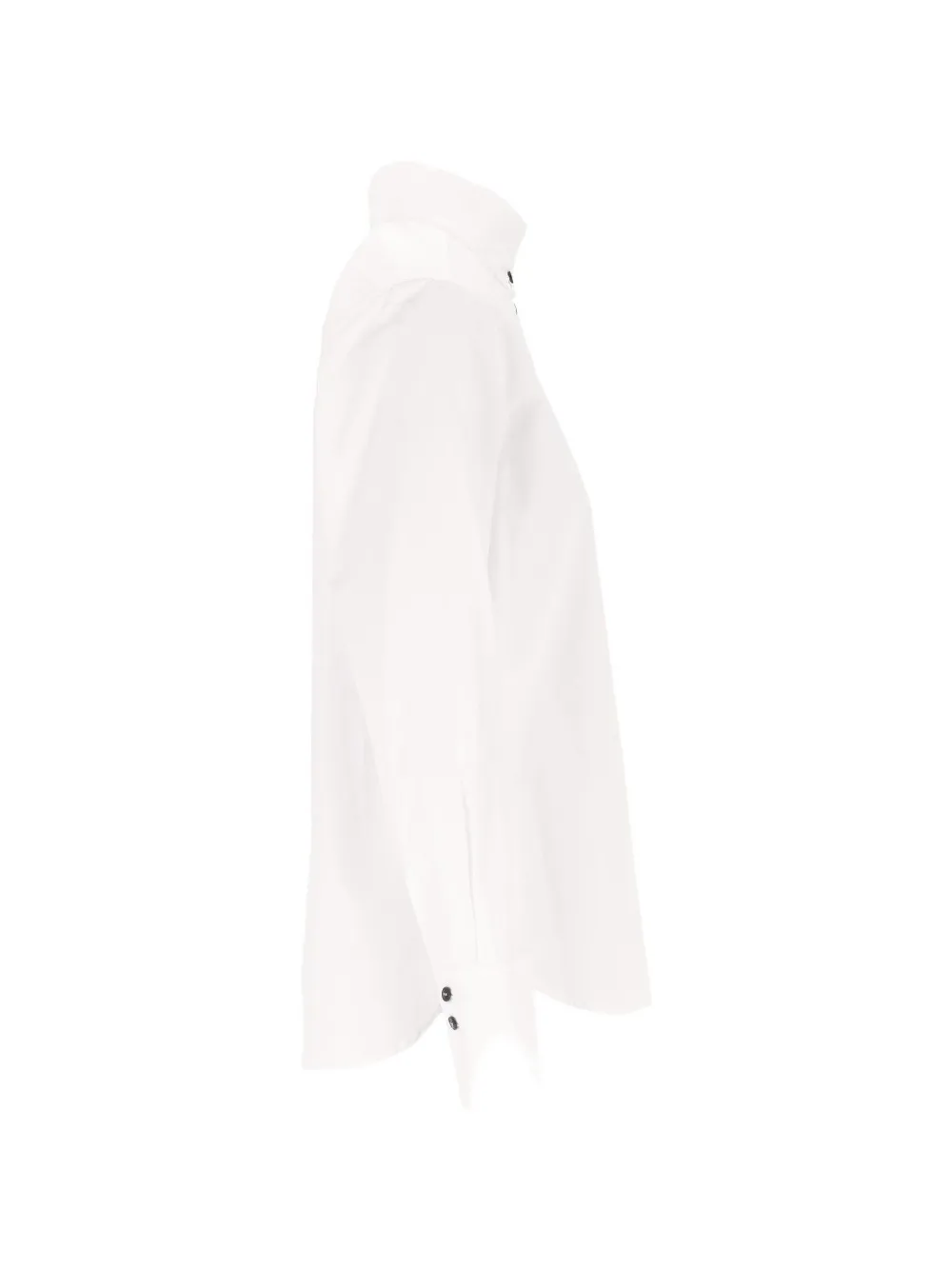 Barena Alvina button-down blouse met hoge hals Wit