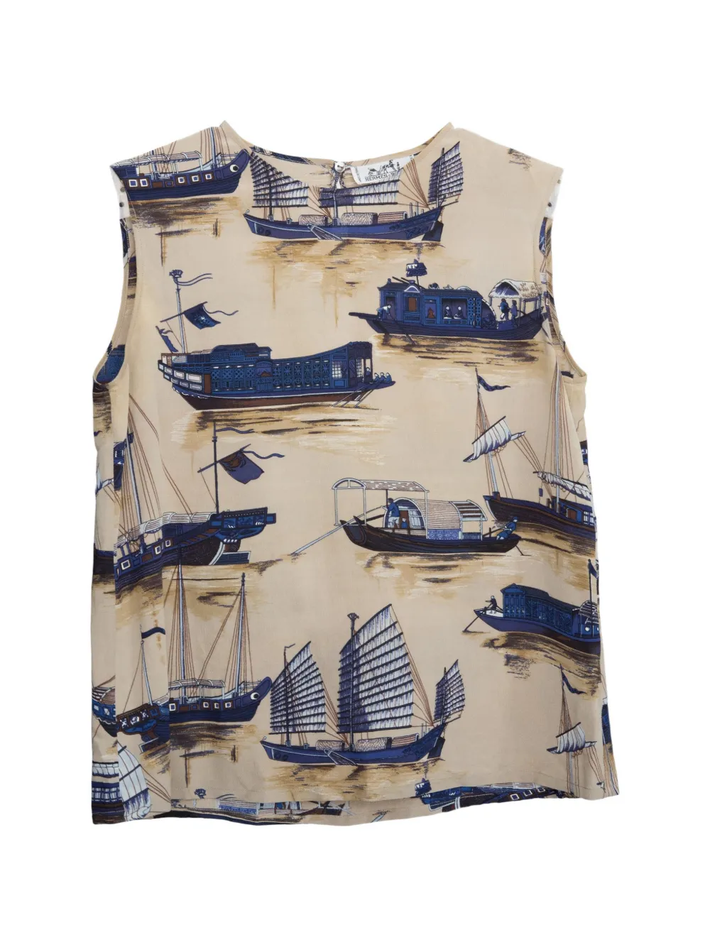 Hermès Pre-Owned 1990s Jonques & Sampas sleeveless top - Toni neutri