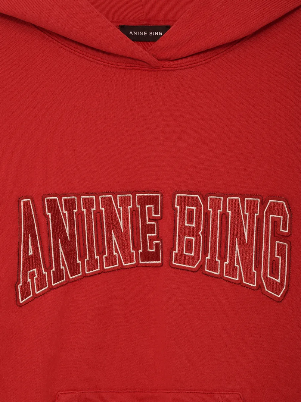 ANINE BING Harvey hoodie met logopatch Rood
