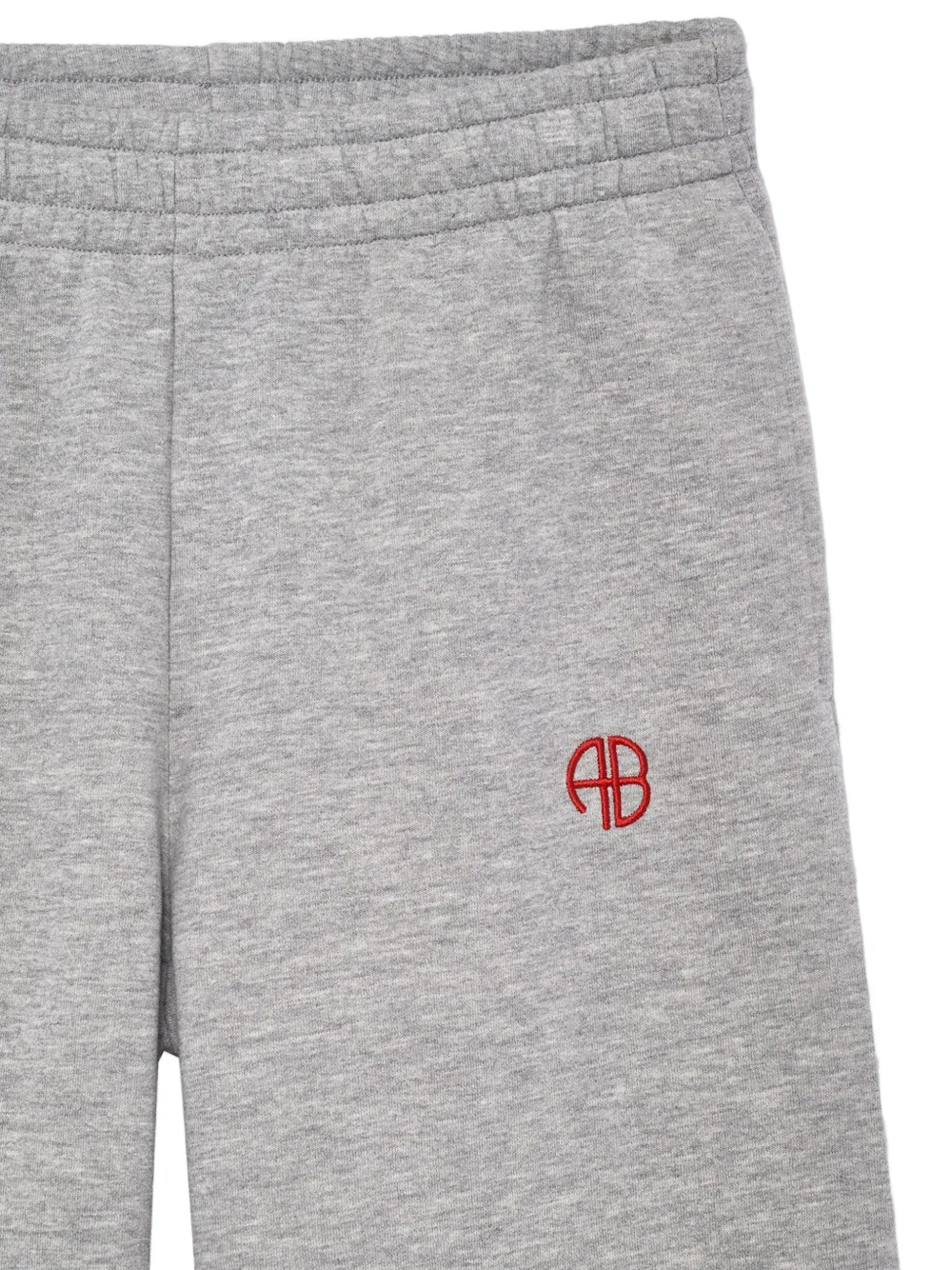 ANINE BING Elastische trainingsbroek met geborduurd logo Grijs