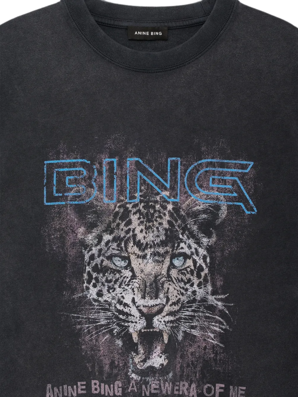 ANINE BING Cade T-shirt Leo Muse Zwart