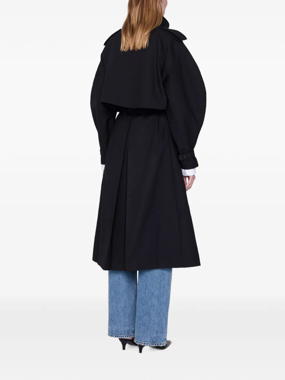 ANINE BING Pascale maxi-trench Zwart