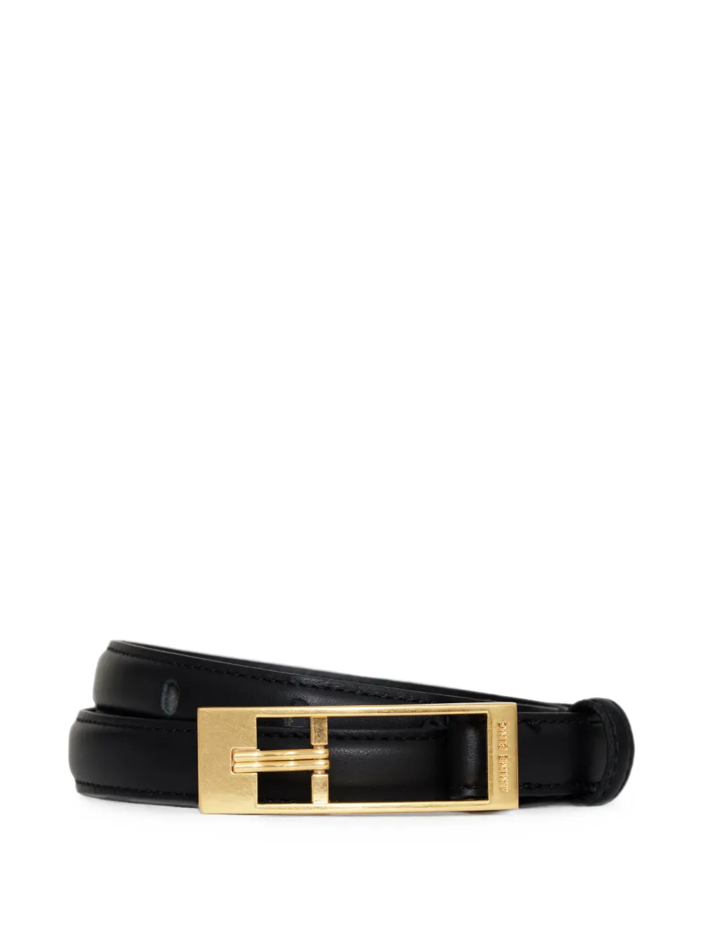 ANINE BING Elly belt smooth leather - Nero
