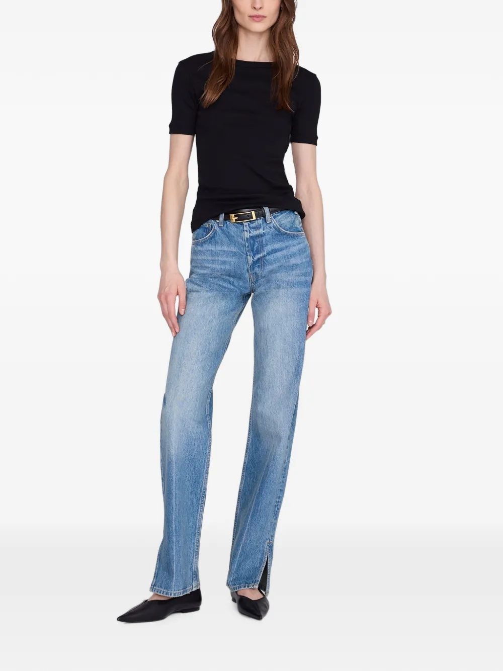 ANINE BING Sixtine T-shirt met korte mouwen Zwart
